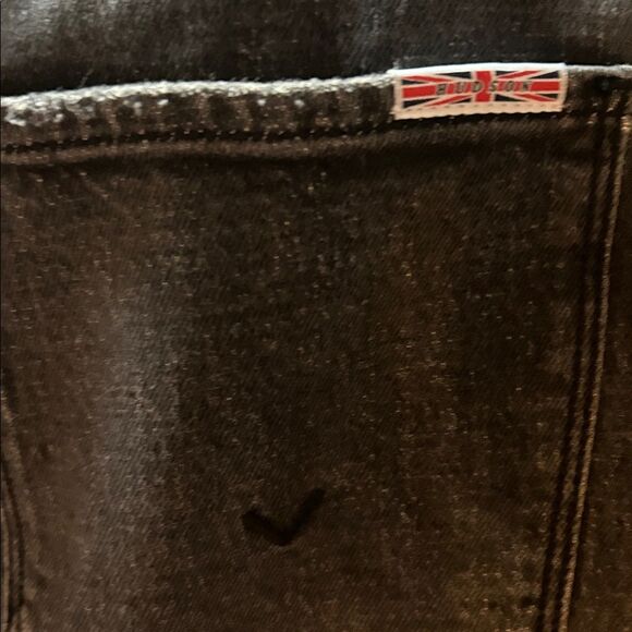 Hudson Denim Reconstructed Maxi skirt five pocket front slit black pearl grey 31 - Picture 12 of 14